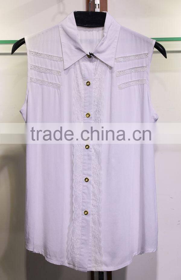 lace panel elegant artificial cotton top