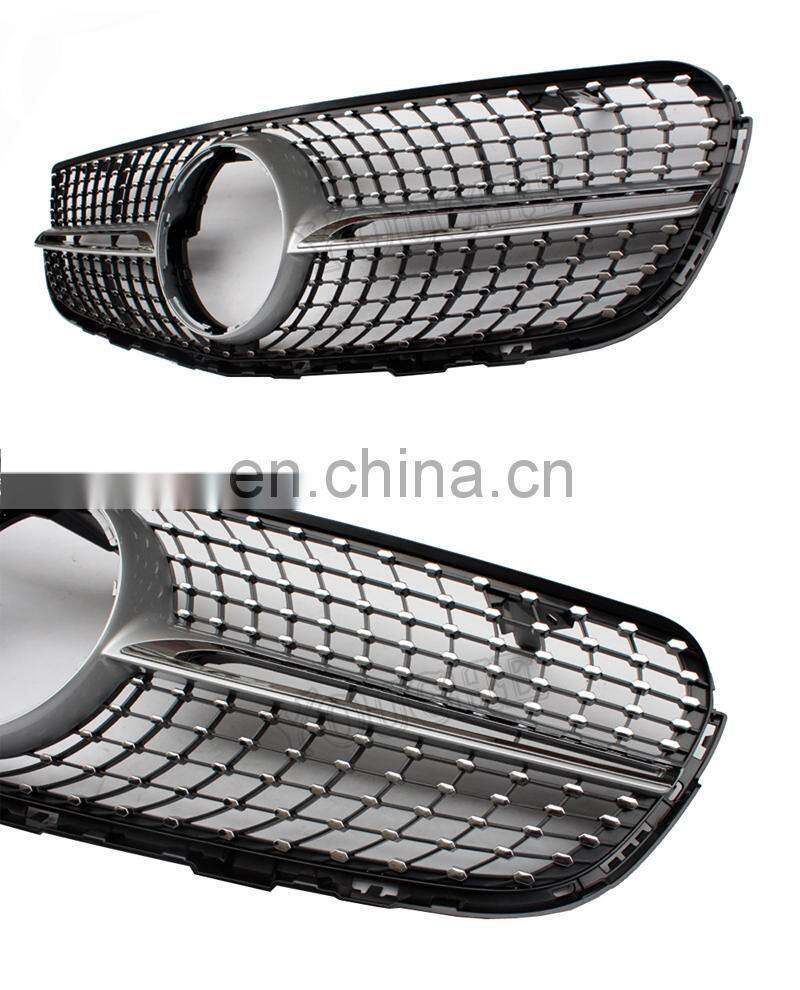 Diamond radiator style front grille grill for Mercedes Benz GLC class W253 X253 2016-2019
