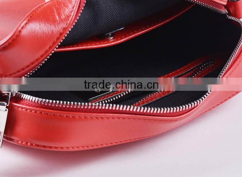 2016 new design ladies leather chain bag with tassel leather cross body bag women leather camera bag