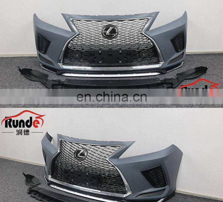 Runde Car Modification PP Material Old Lexus RX270 Upgrade New Style RX350 Front Rear Bumper For 09-14 Lexus RX270 Body Kit