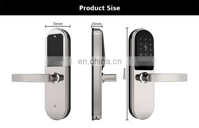 Stainless Steel Fingerprint Wifi Smart Lock Door Card Key Apartment Intelligent Door Lock Rfid With Password Ttlock