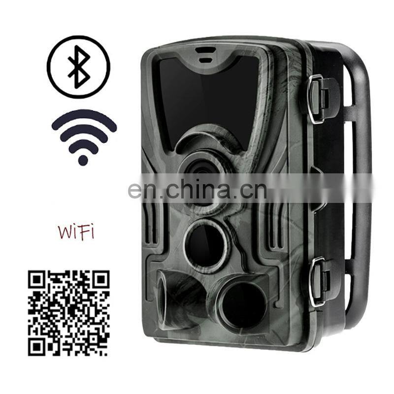 2021 Hunting WIFI Trail Camera 24MP 1080P APP Live Show Low Glow night vision IP65 Outdoor Wildlife Camera Monitoring WiFi-801B