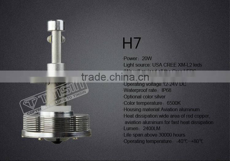 Waterproof top quality high power led headlight bulb h7 for full-size Boat and Tractor