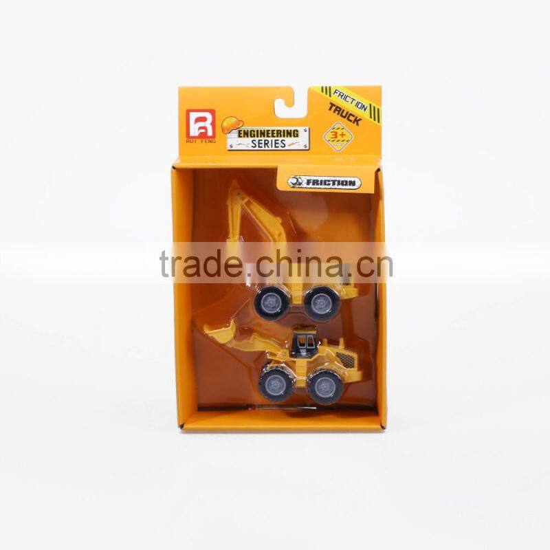 2 In 1 Construction Plastic Trucks Playset