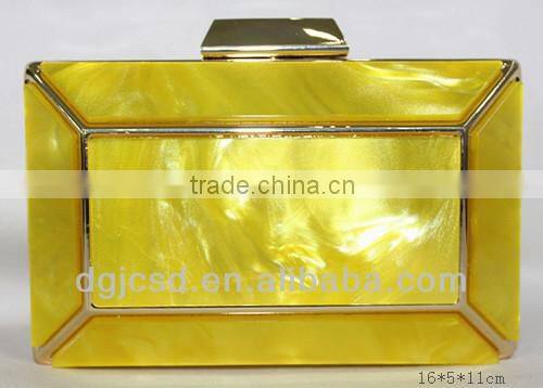 New color 0861 Amber adhesive evening clutch bag