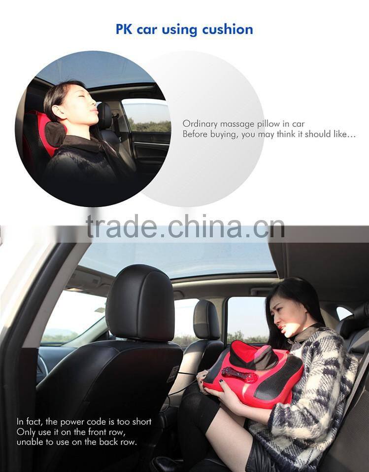 2016 China factory automatic shaisu massage pillow pain relief therapy massage pillow with built-in vabraring motors
