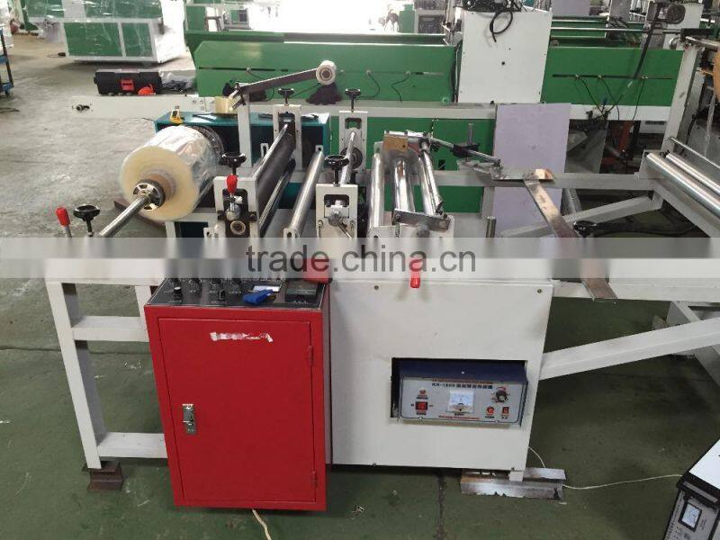 Plastic bag film folding machine