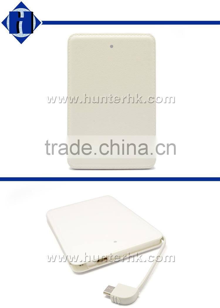 Printed Small Size 4000 mah Slim Power Bank