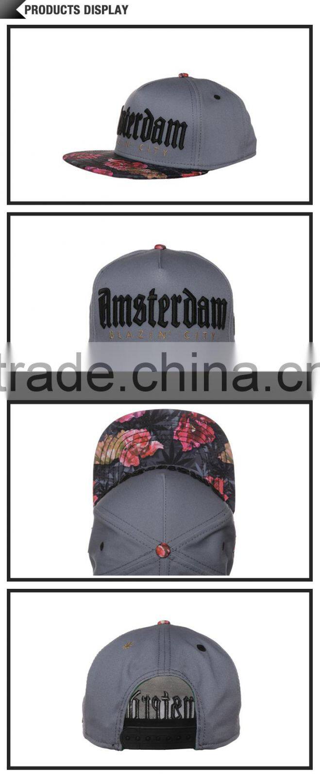 3D embroidery cotton twill cap usa california