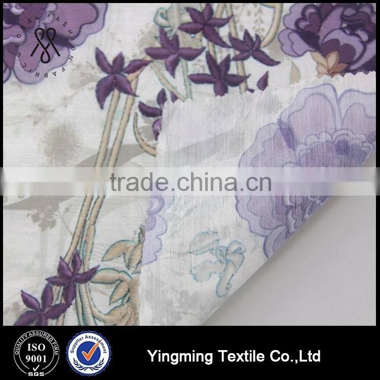 100% Polyester 20D*40S Lattice Patterned Printed Organza Fabric for Women Fashion Garments/Dresses/Blouses/Shirts/Skirts