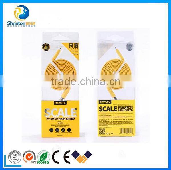 2015 New product flat ruler usb cable flat micro usb cable, charging and sync data transfer for phone