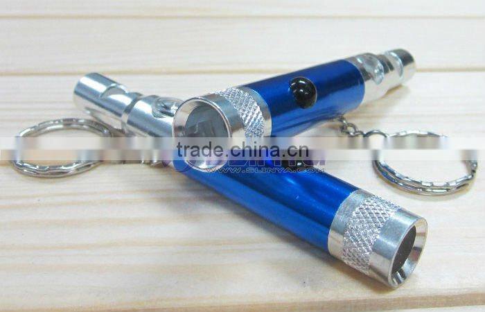 Mini Pocket Compass Keychain Survival Whistle