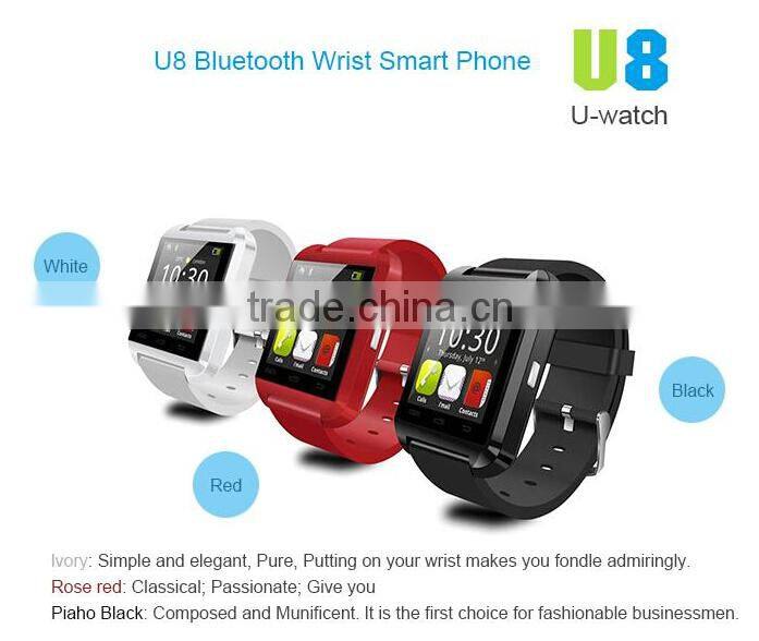 china watch factory sport water resistant bluetooth smart u8 watch, smart watch ios and android