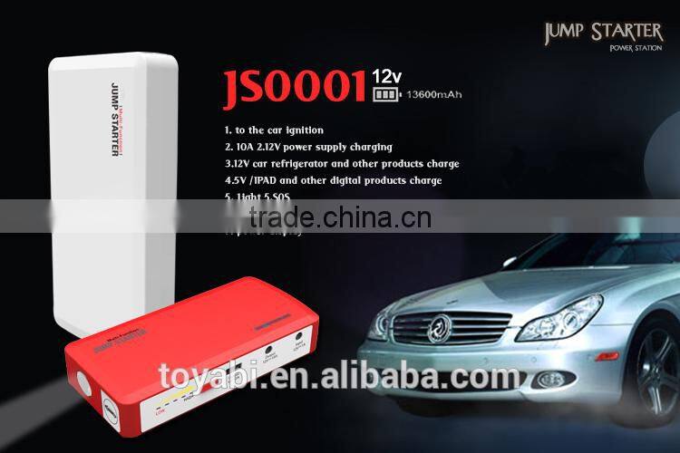 Portable Car Jump Starter Power Bank with 12000mAh Capacity Safety Protect clamp car jump starter
