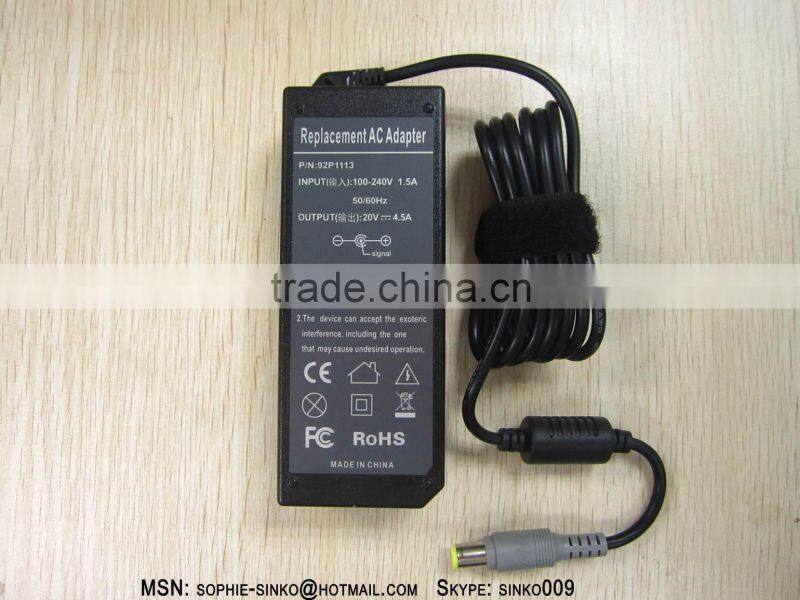 Oem Manufacturing Power Supply For Computer For IBM Lenovo 90W 20V 4.5A 7.9*5.5MM