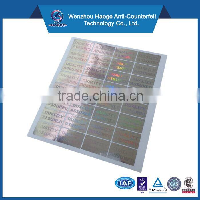 Custom transparent plastic hologram kiss cut sticker sheets