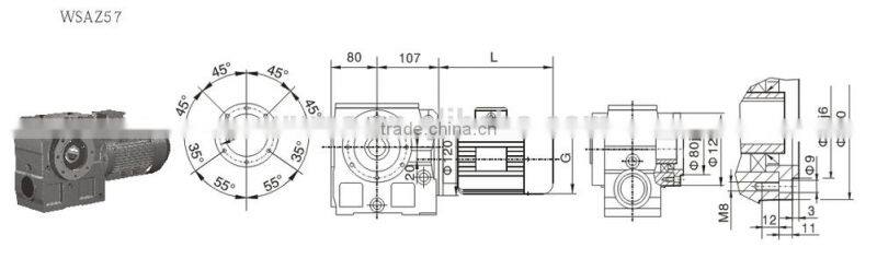 high efficiency sew gearbox