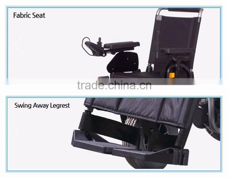 9" wheel Brushless folding electric power wheelchair with brushless joystic controller