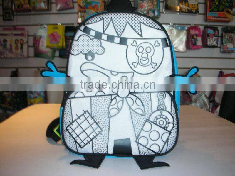 Cartoon Design School back Bag