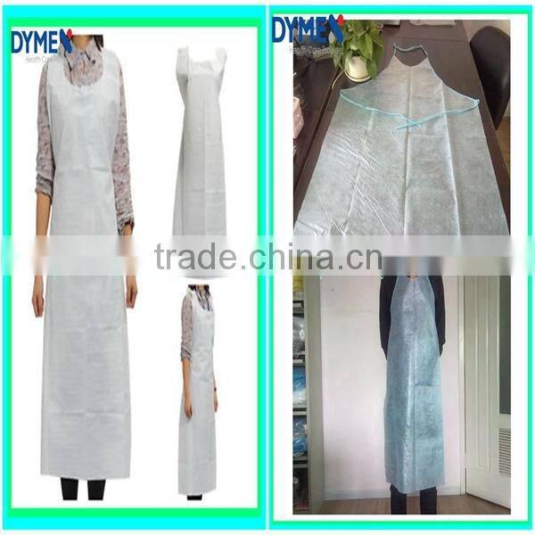 OEM Red High Quality Cheap Disposable Nonwoven PE Apron