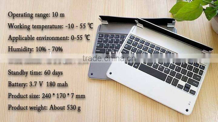 Ultra thin aluminium bluetooth keyboard for iPad mini 2/3,wireless keyboard for ipad air 2