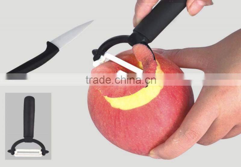 CERAMIC 13.5*8 KITCHEN TOOLS CERAMIC KNIFE& PEELER SET