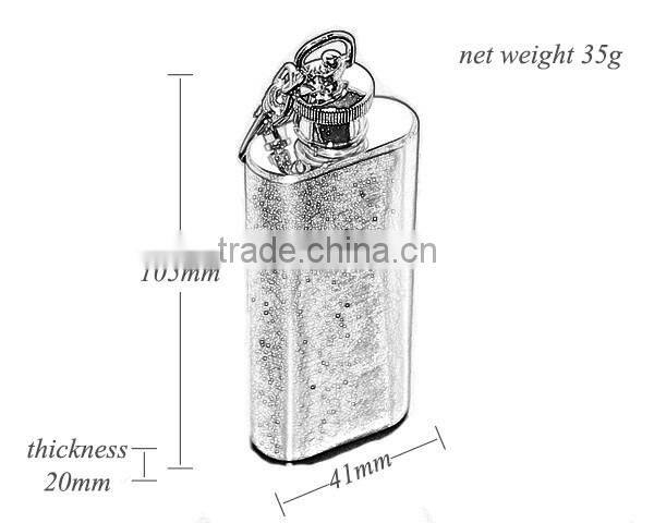 2oz Portable Flagon Kettle Oilcan Keychain 56ML Stainless Steel Metal Travel Wine Pot Mini Liquor Hip Flask