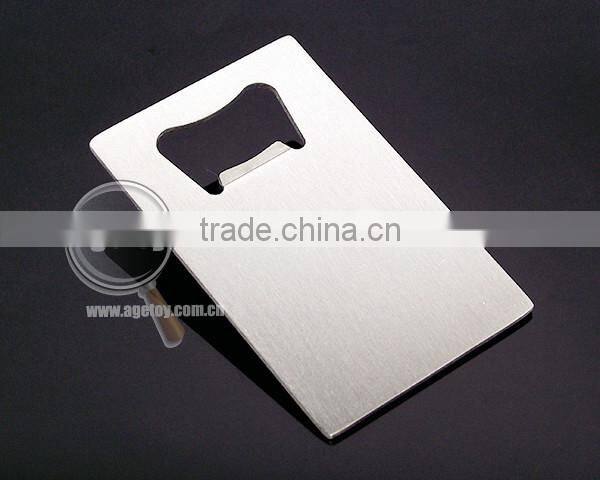 Stainless Steel Brushed Metal Credit Card Shaped Cheap Bulk Bottle Opener