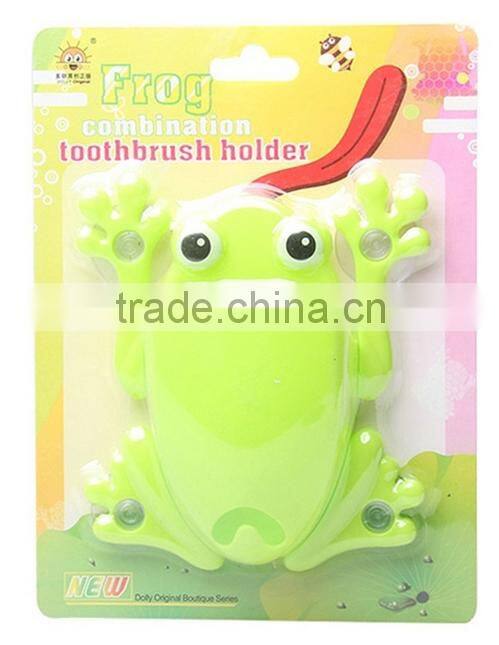 C63 Wholesale Frog storage barrel unique toothbrush holder SETS