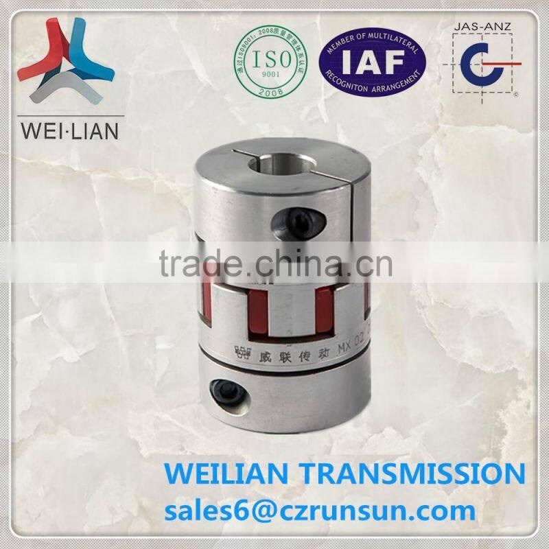 MX series flexible jaw zero backlash servo shaft couplings China supplier
