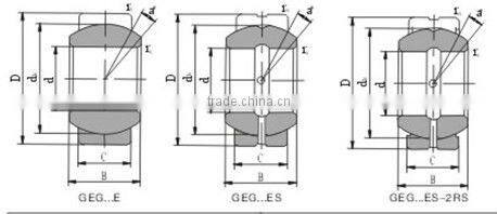 CV joint bearing GEG25ES 2RS joint cross bearing