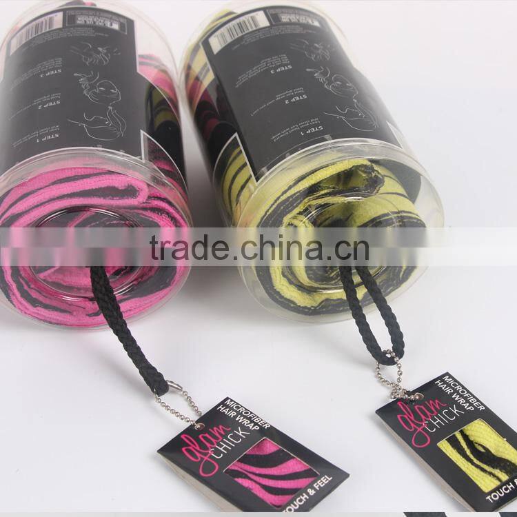 wholesale absorbent hair towel bath head cap cheap stripe hair towel