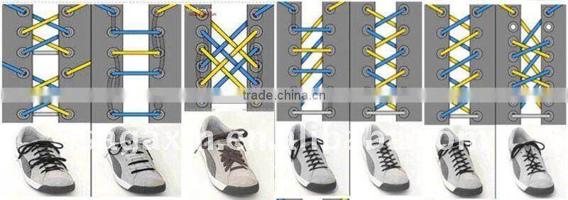 4mm quadrilateral black orange shoelaces