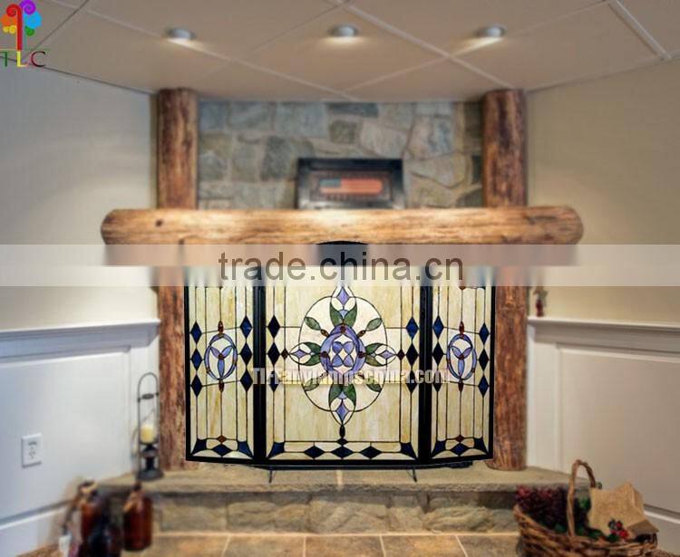 F-10 stained glass fireplace tiffany panel tiffany mosaic tiles wholesale tiffany lamp