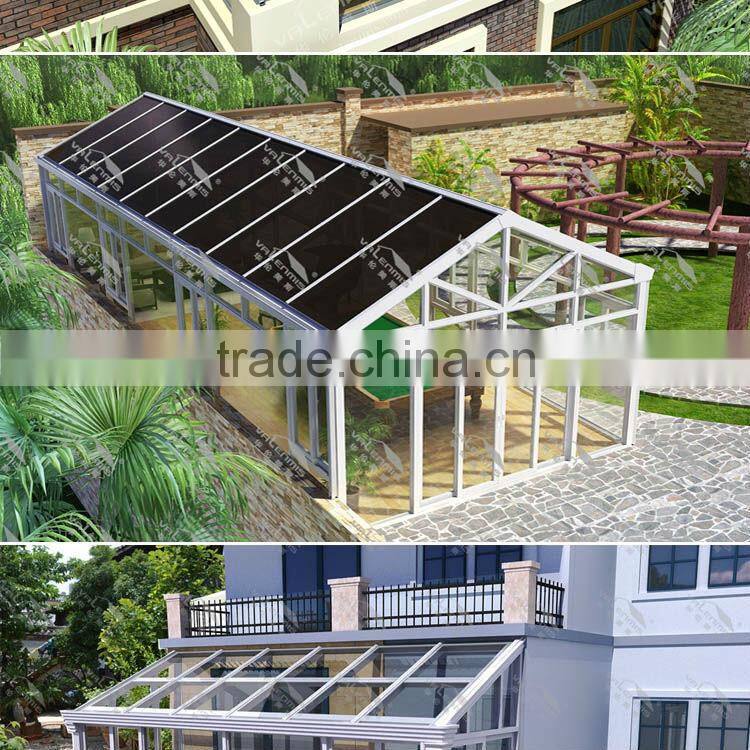 Suppliers of direct selling aluminum double-layer glass houses/garden sun rooms/greenhouse