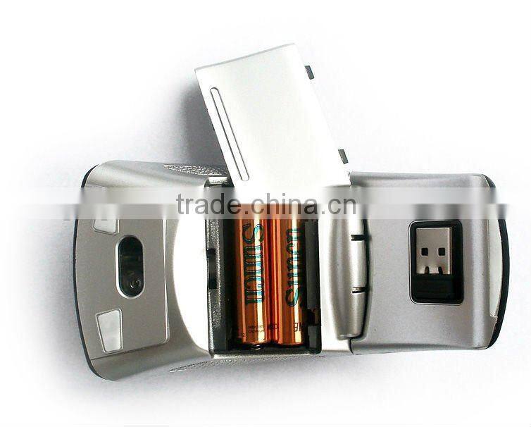 2.4g folding wireless mouse with receiver/pc mouse