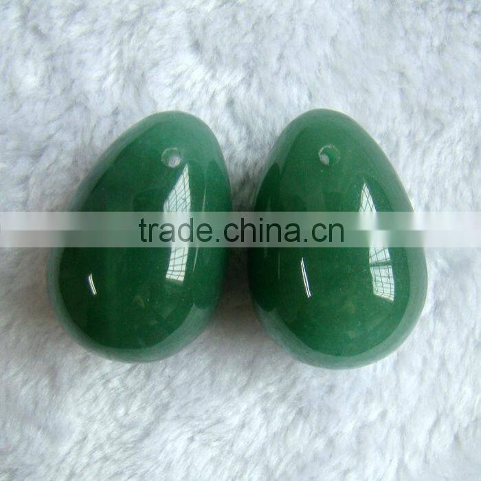 Wholesale Drilled Gemstone Green Aventurine Yoni Eggs
