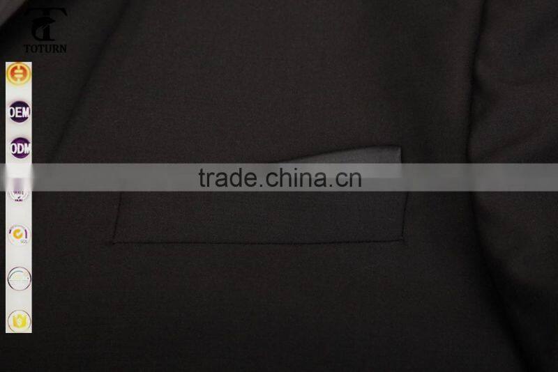 latest custom made design man western style formal party tuxedo with black satin shawl lapel suits for men