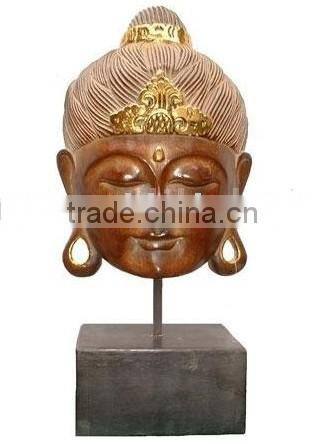 High Quality Polished Wooden Buddha Sculpture