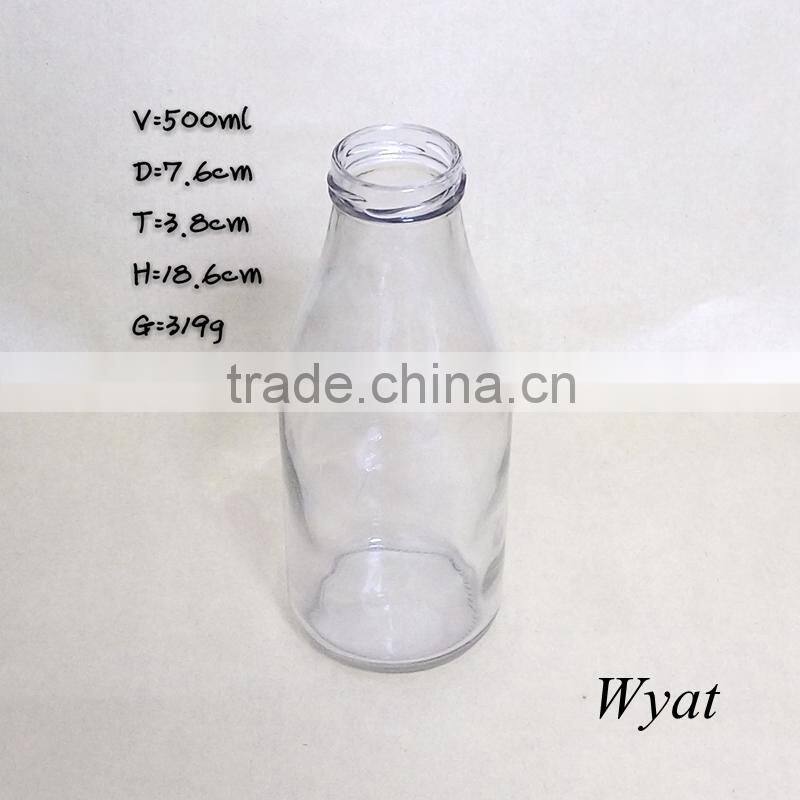 500ml glass bottle coconut milk 18oz fresh milk glass bottle glass milk bottle manufacturer