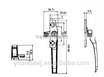 Aluminium Handle For Aluminium Window And Door,Yuanda Hardware