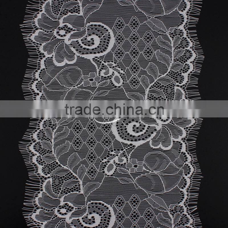 China manufacture professional OEM White eyelash lace trim