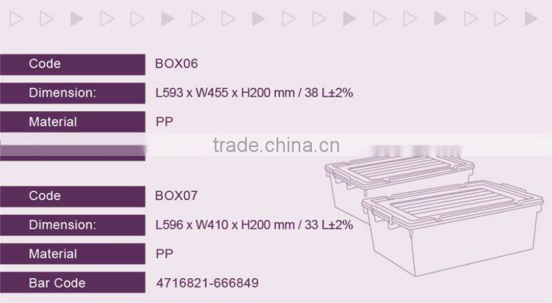 Bright clear heavy duty storage container - 33L