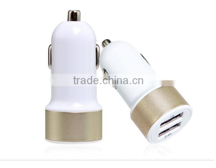 DC 12v-24v Input Cigarette Lighter 2 USB Mini Car Charger