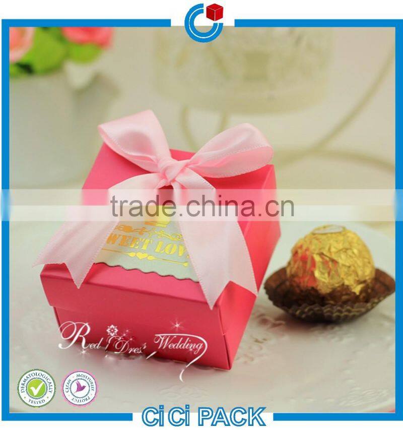 Fashion customized logo paper gift packaging for candy