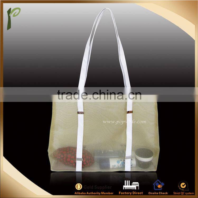 Popwide newest 2014 Mesh Beach Bag/custom tote bag