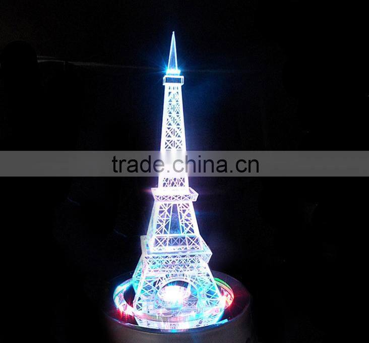 Clear Crystal Tower Building Model for Business crystal Gift