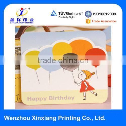 Full color printing creative handmade birthday card designs greeting cards with hot foil