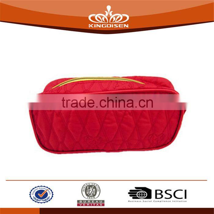 2015 Hot new red fabric pencil case with embroidered