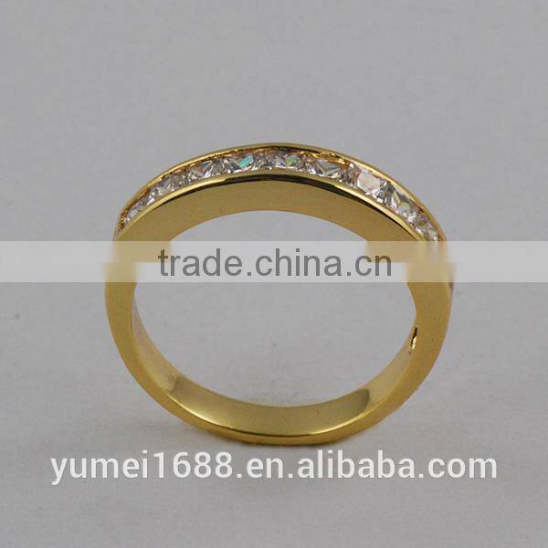 Fashion Rose 24K Gold Jewelry Ring,Micro Pave Setting Ring